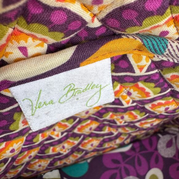 Vera Bradley Plum Crazy Large Multicolor Double-Handle Beach Tote Bag - Picture 16 of 16